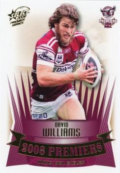 2008 Select Premiers Manly-Warringah Sea Eagles #PC06 David Williams Front